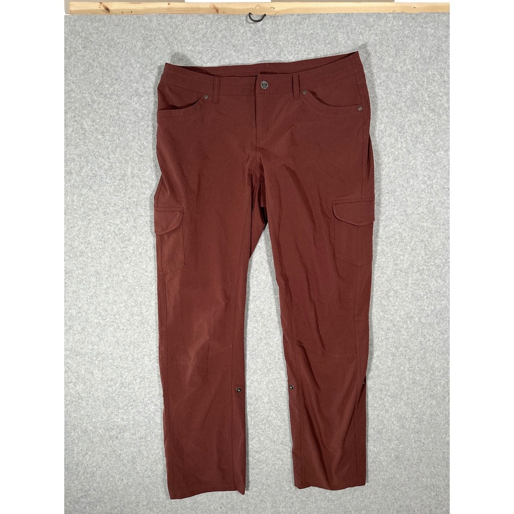 Kuhl Splash Roll-Up Hiking Cargo Pants Mahogany Red Brown Womens 14 Reg 6326